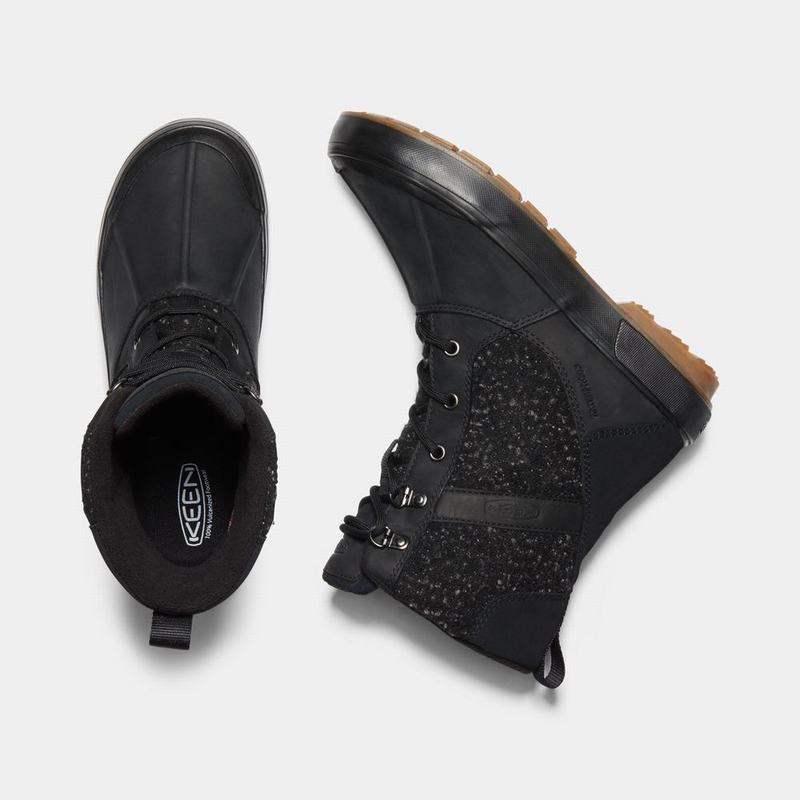 Botas De Invierno Keen Elsa II Waterproof Wool Para Mujer Negros - Botas Keen Mexico (053789-EVQ)